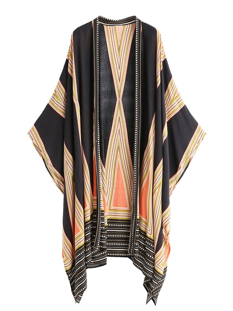 SweatyRocks Women Kimono Vintage Floral Beach Cover Up Vintage Floral X-Small - Image 1